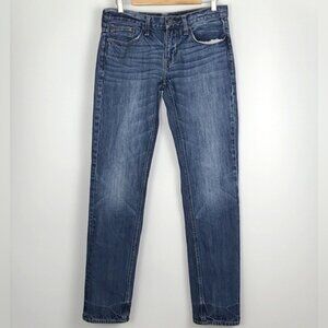 American Eagle Men's Slim Jeans Dark Blue Denim Fade 100% Cotton Size 30 X 34